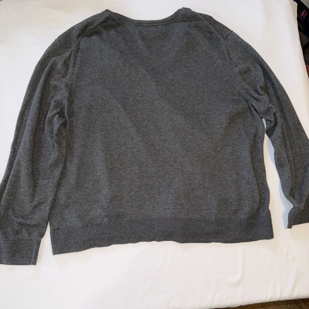 Banana Republic Cardigan Womens 2X Plus Gray Forever Sweater Button Front V Neck - Picture 5 of 7